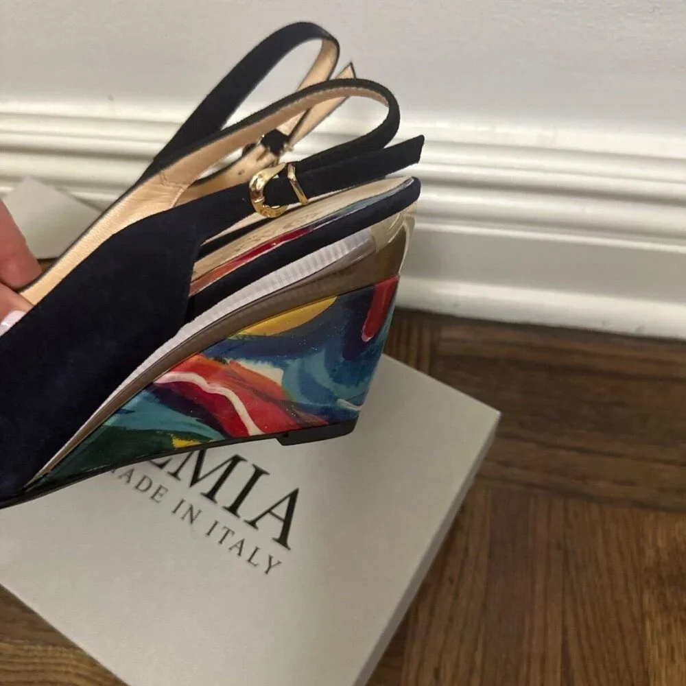 Accademia of Venice Wedge Sandals - Picture 3 of 6